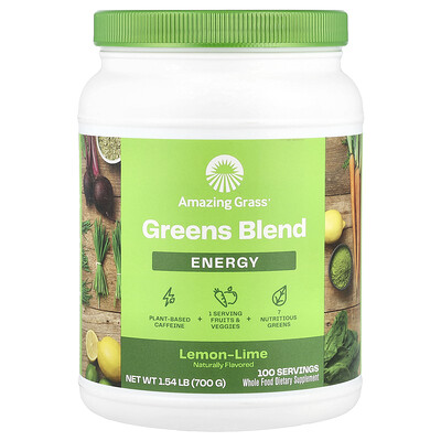 Amazing Grass, Green Superfood, Energía, Lima-limón, 700 g (24,7 oz)