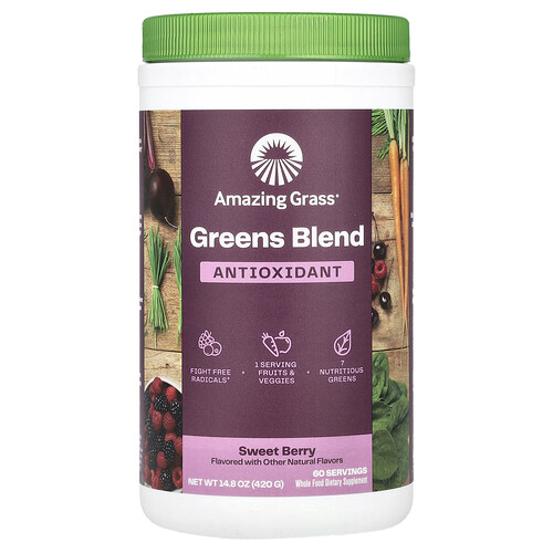 Amazing Grass Greens Blend, Antioxidant, Sweet Berry, 14.8 oz (420 g)