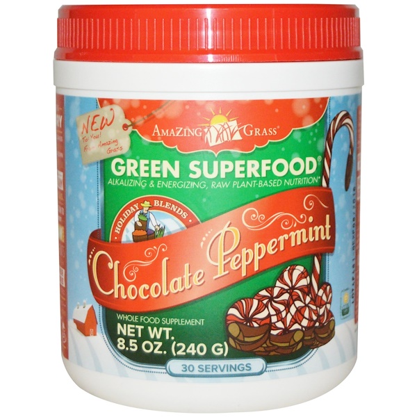 Amazing Grass, Green Superfood, Chocolate Peppermint, 8.5 oz (240 g