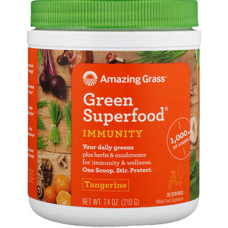 Amazing Grass, Green Superfood, Imunidade, Tangerina, 7,4 oz (210 g)