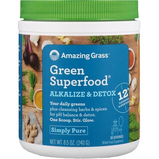 Amazing Grass, Green Superfood, Alcalinizante y desintoxicante, 240 g (8,5 oz)