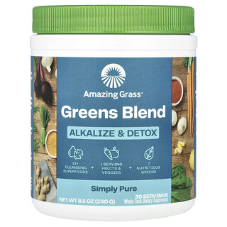 Amazing Grass, Πράσινο μείγμα, Alkalize &; Detox, 8.5 oz (240 g)