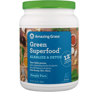 Amazing Grass, Зеленый суперпродукт, для ощелачивания и выведения токсинов, 28.2 унций (800 г)