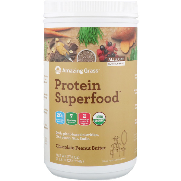 Amazing Grass, Protein Superfood, Chocolate Peanut Butter, 1.7 lbs (774