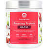 Amazing Grass, Organic Amazing Protein with Biotin, Glow, Wild Berry Hibiscus, 11.6 oz (330 g)