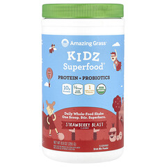 Kidz Superfood, протеїн + пробіотики, полуниця, 8,9 унції (255 г)