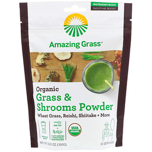 Амайзинг Грас, Organic Grass & Shrooms Powder, 5.29 oz (150 g) отзывы