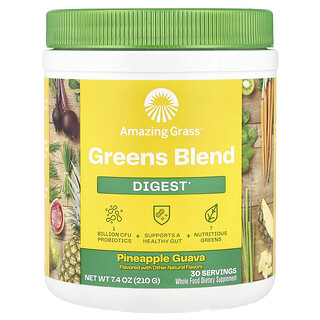 Amazing Grass, Greens Blend, Digest, Ananas Guava, 7,4 oz (210 g)