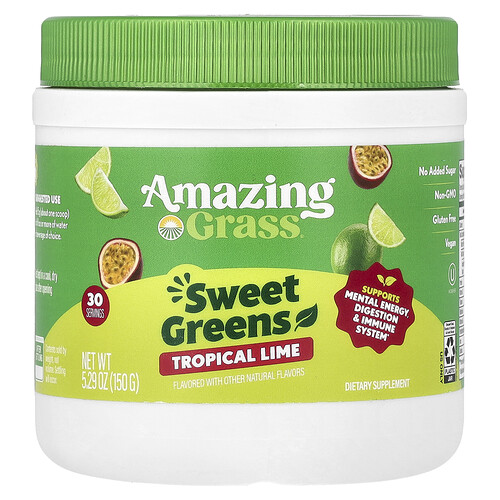 Amazing Grass, Sweet Greens, tropische Limette, 150 g (5,29 oz.)