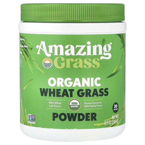 Amazing Grass Organic Wheat Grass Powder, 8.5 oz (240 g)