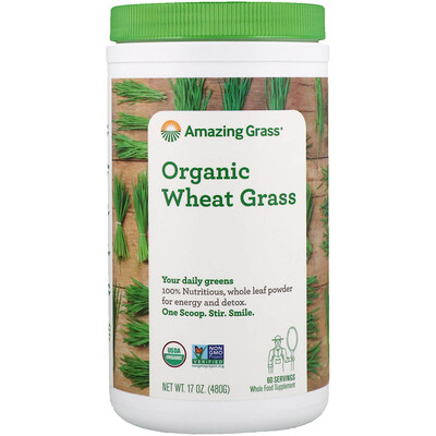 Amazing Grass Органические ростки пшеницы, 480 г (17 унций)