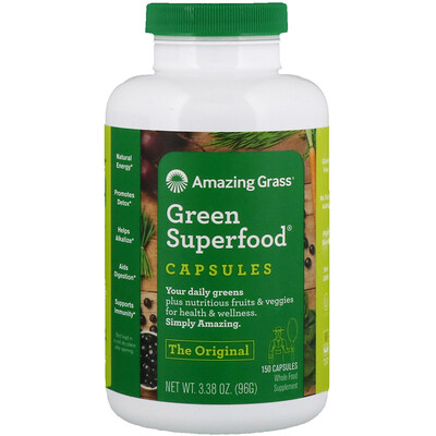 

Amazing Grass Green SuperFood, 650 мг, 150 капсул