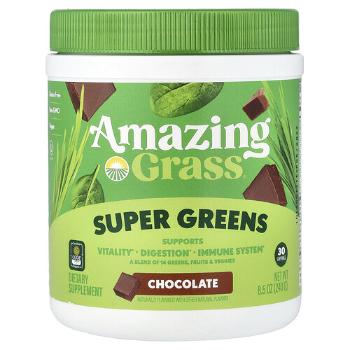 Amazing Grass, Super Greens, Chocolate, 8.5 oz (240 g)