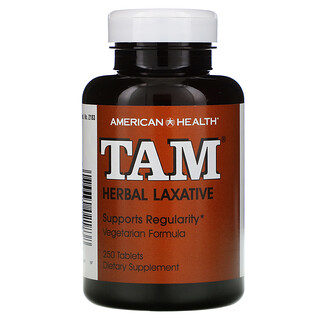 American Health, TAM, Laxante Herbal, 250 Tabletas