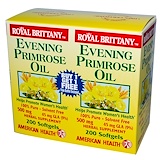 American Health, Масло вечерней примулы Royal Brittany, 500 мг, 2 бутылочки по 200 мягких капсул отзывы