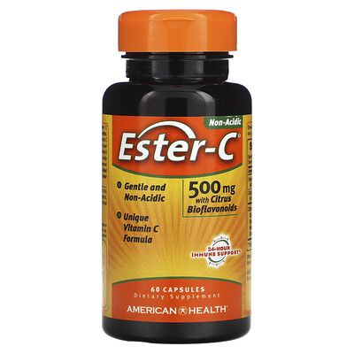 

American Health, Ester-C with Citrus Bioflavonoids, 250 mg, 60 Capsules