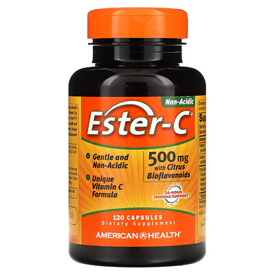 

American Health, Ester-C with Citrus Bioflavonoids, 250 mg, 120 Capsules