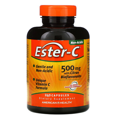 American Health Ester-C с цитрусовыми биофлавоноидами, 500 мг, 240 капсул