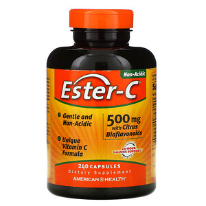 Отзывы о Американ Хелс, Ester-C with Citrus Bioflavonoids, 500 mg , 240 Capsules
