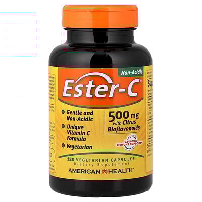 Product Image for American Health, Ester-C with Citrus Bioflavonoids, 500 mg, 120 Vegetarian Capsules