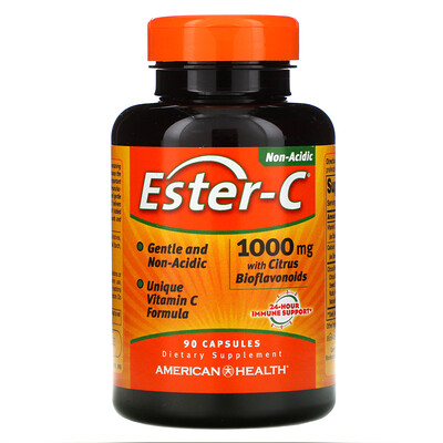 American Health Ester-C с цитрусовыми биофлавоноидами, 1000 мг, 90 капсул