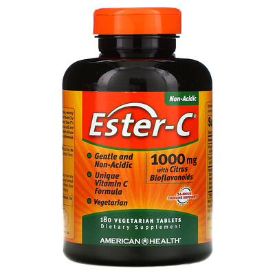 American Health Ester-C с цитрусовыми биофлавоноидами 1000 мг 180 вегетарианских таблеток