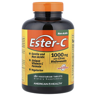 أميريكن هيلث‏, Ester-C® مع الفلافونويدات الحيوية الحمضية ، 180 قرصًا نباتيًا