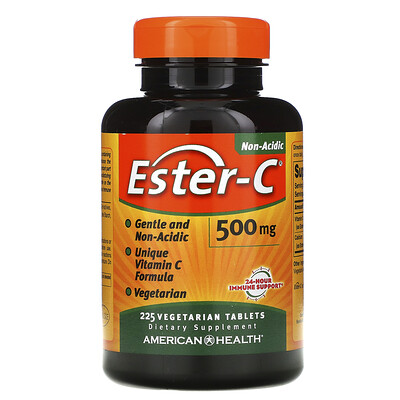 American Health Ester-C, 500 мг, 225 вегетарианских таблеток