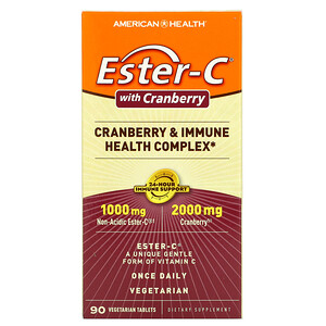 Американ Хелс, Ester-C with Cranberry, 90 Vegetarian Tablets отзывы