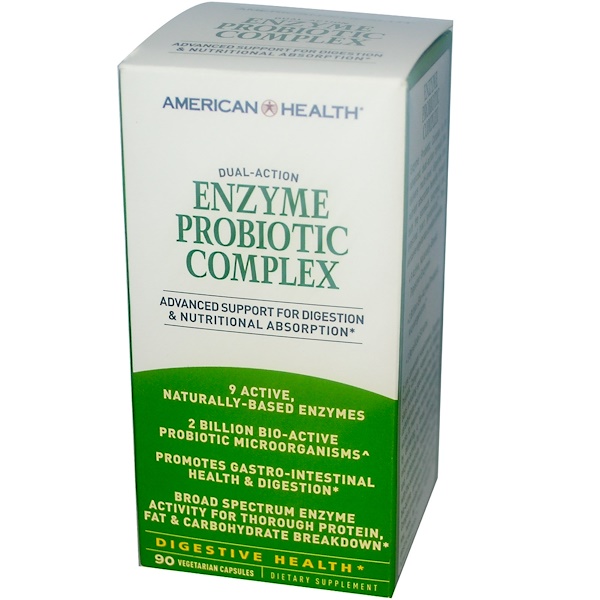 American Health, 엔짐 프로바이오틱 콤플렉스, 90 배지캡 - iHerb.com American Health, 엔짐 프로바이오틱 콤플렉스, 90 배지캡