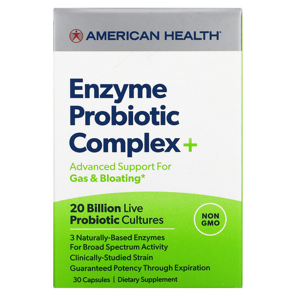 American Health, Enzyme Probiotic Complex+, 30 Kapseln