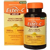 Отзывы о Эстер-C с D3, оздоровительный комплекс для костей и иммунитета, 1000 мг/5000 МЕ, 60 вегетарианских таблеток