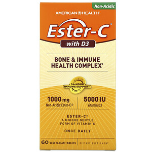 Американ Хелс, Ester-C with D3, 60 Vegetarian Tablets отзывы покупателей