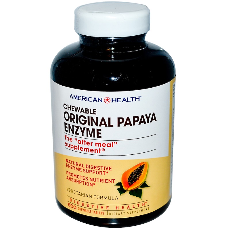 American Health, Original Papaya Enzyme, 600 Chewable Tablets iHerb