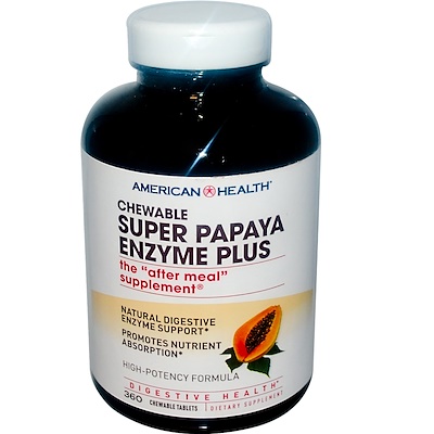 Super Papaya Enzyme Plus, 360 жевательных таблеток
