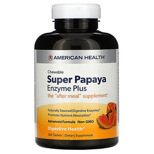 Отзывы о Американ Хелс, Chewable Super Papaya Enzyme Plus, 360 Tablets