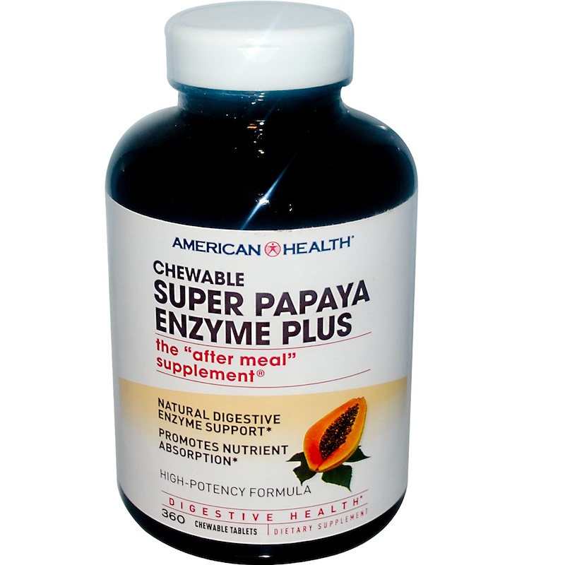 American Health, Super Papaya Enzyme Plus, 360 Chewable Tablets iHerb