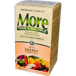 American Health, Мультивитамины, More Than A Multiple with Energy Essentials, 90 таблеток