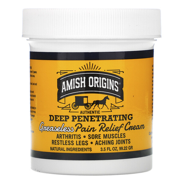 Deep Penetrating, Greaseless Pain Relief Cream, 3.5 fl oz (99.22 g)