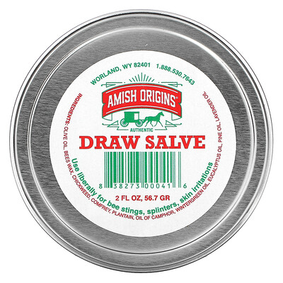 

Amish Origins Draw Salve 2 fl oz (56.7 g)