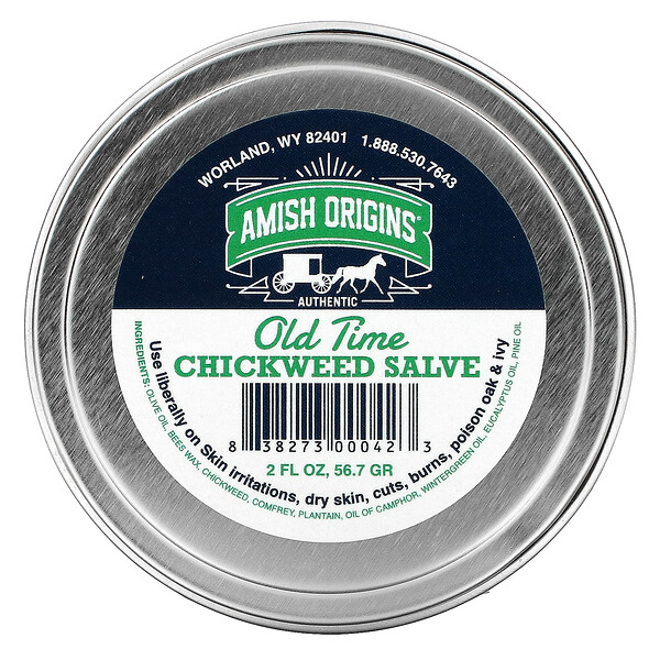 Amish Origins‏, Old Time Chickweed Salve, 2 fl oz (56.7 gr)