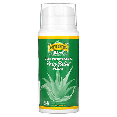 

Amish Origins Deep Penetrating Pain Relief Aloe Vera 3.5 fl oz (99.22 g)