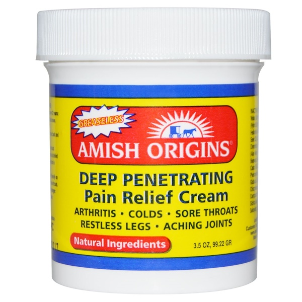 Amish Origins, Deep Pain Relief Cream, 3.5 oz (99.22 g) iHerb