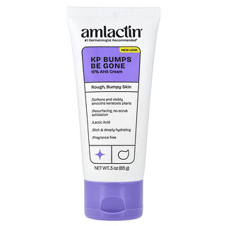 AmLactin, KP Bumps Be Gone Cream, Rough Bumpy Skin, Fragrance-Free, 3 oz (85 g)