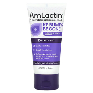 AmLactin, KPバンプ ビー ゴーン、Exfoliating＆Hydrating Cream、85g（3オンス）