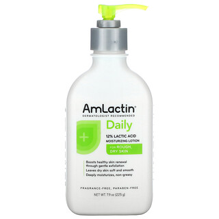 Amlactin, Daily, 12% Lactic Acid Moisturizing Lotion, Fragrance Free, 7.9 oz (225 g)