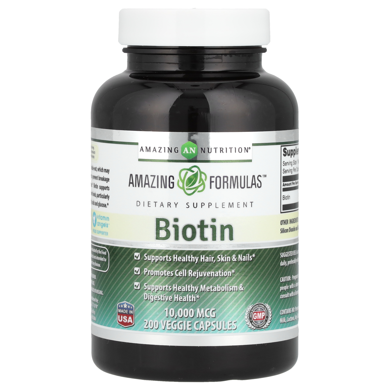 Biotin, 10,000 mcg, 200 Veggie Capsules