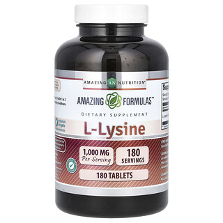 Amazing Nutrition, Formula Hebat, L-Lysine, 1,000 mg, 180 Tablet