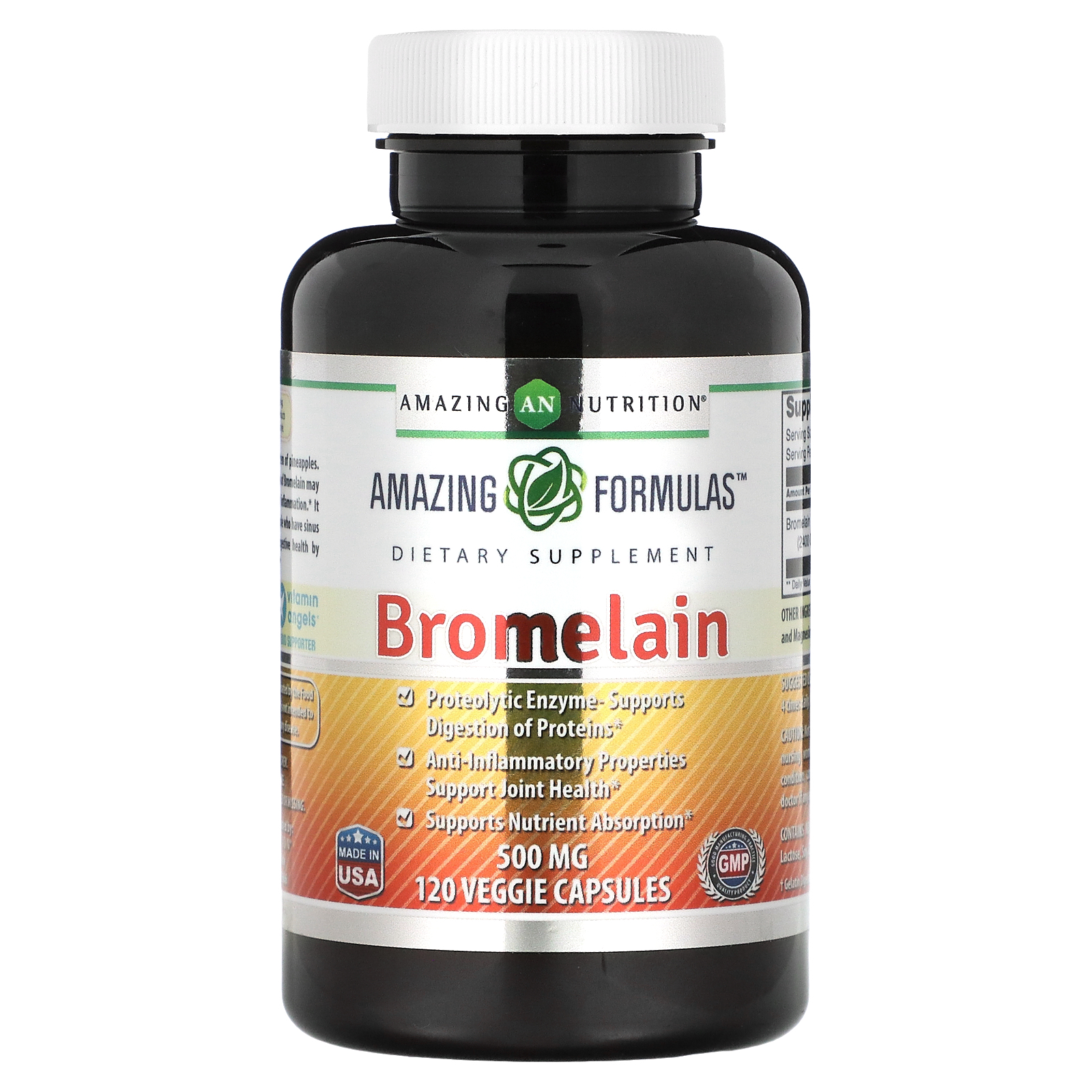 Pack De 3 Bromelain 500mg Vita World - 3 X 100 Capsules (300 Au Total) - Végétalien - Origine Allemagne