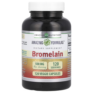 Amazing Nutrition, Bromelain, 500 mg, 120 vegetariske kapsler